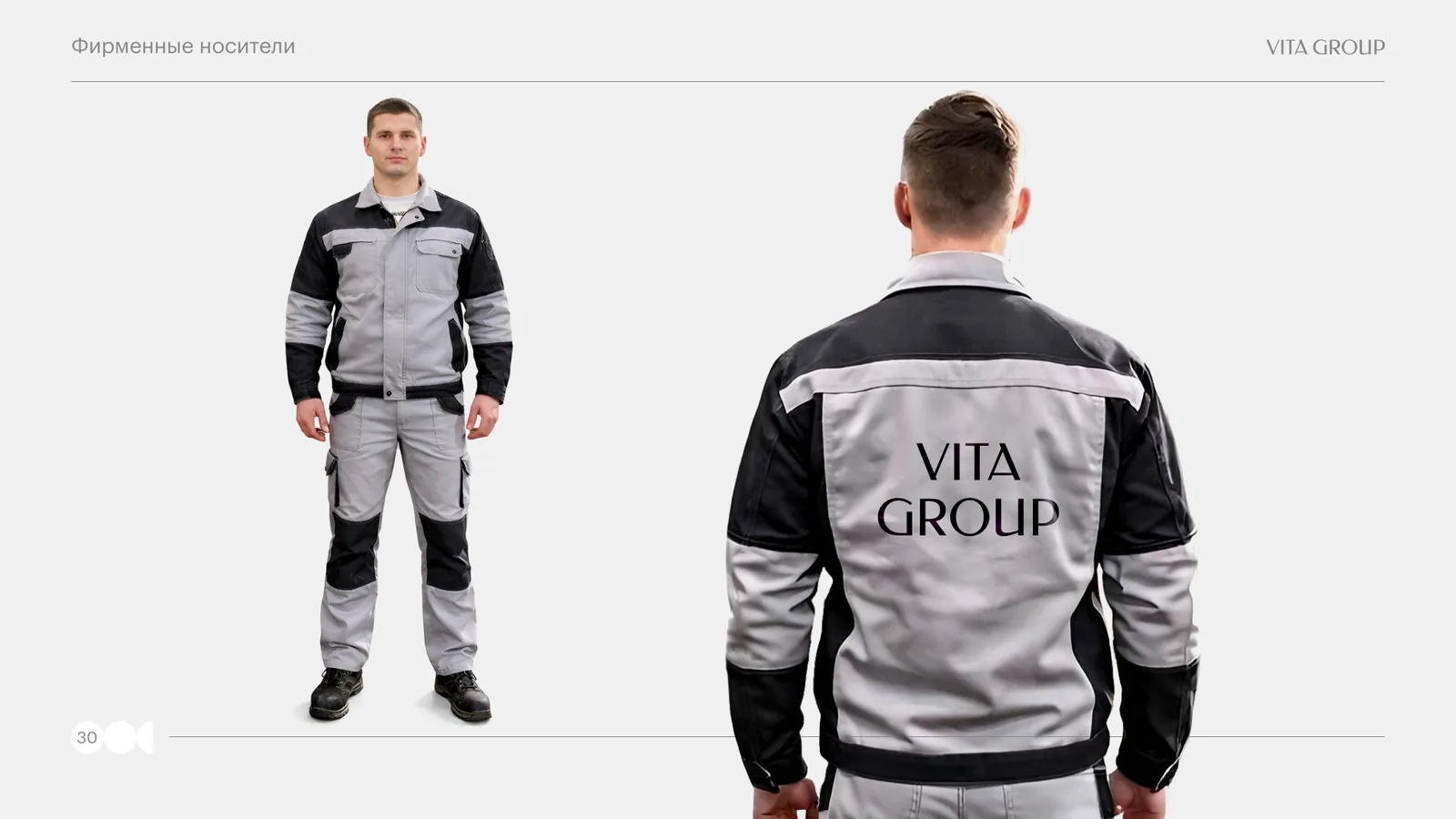 Workwear with the Vita Group logo