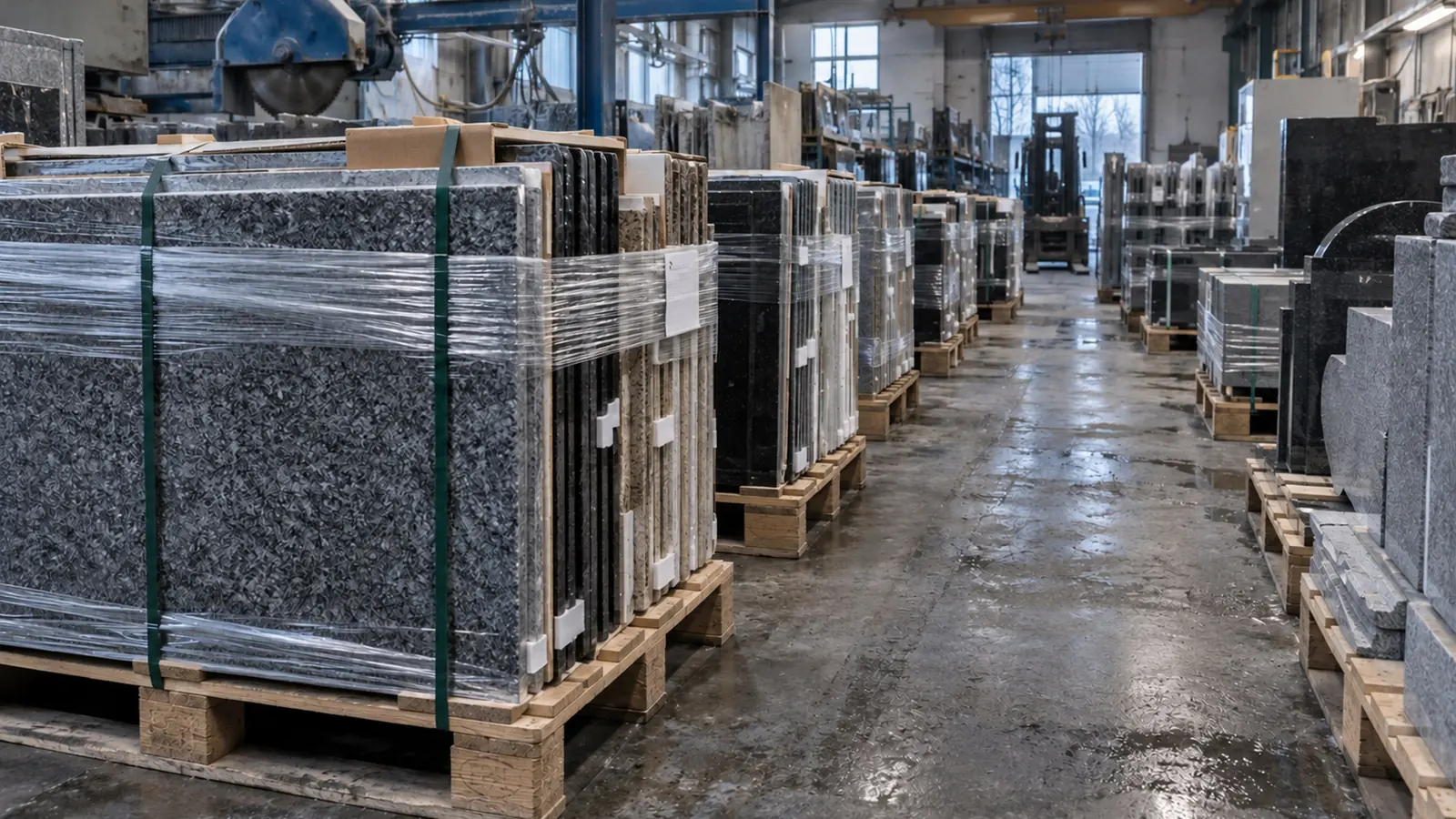 Finished products at the GPK “Granit” warehouse
